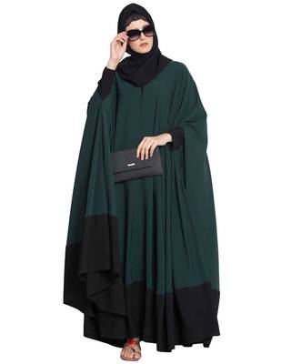 Green Plain kashibo Islamic Abaya 1