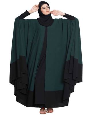 Green Plain kashibo Islamic Abaya 2