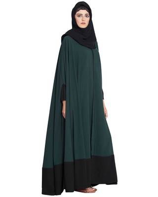 Green Plain kashibo Islamic Abaya 3