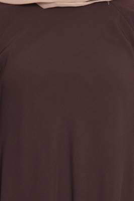 Coffee Brown Plain kashibo Islamic Abaya 5