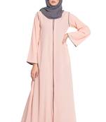 Pink Plain Nida Islamic Abaya