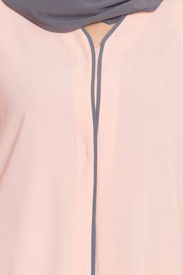 Pink Plain Nida Islamic Abaya 5