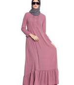 Pink Plain kashibo Islamic Abaya