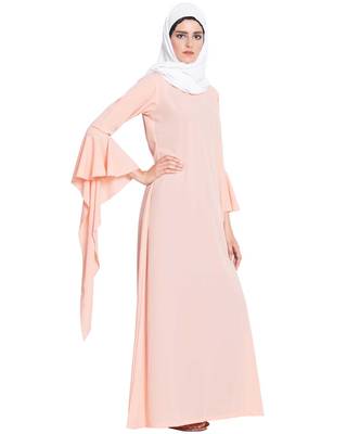 Pink Plain Nida Islamic Abaya 2