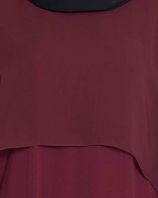 Maroon Plain kashibo Islamic Abaya 5
