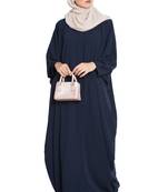 Navy Blue Plain kashibo Islamic Abaya