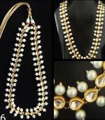 Kundan And Pearl Long Necklace