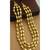 Gold Dholki Beads Elaichi Mala 3 Line Necklace