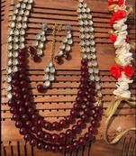 Kundan And Red Onyx Necklace Set