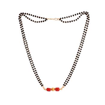 Black beads daremani SHORT 18" double line one gram gold 3