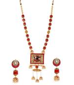 Vintage Look Multicolour  Necklace Withjadau Kundan Work