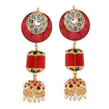 Vintage Look Multicolour  Necklace Withjadau Kundan Work 3