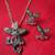 silver & gold diamond look necklace