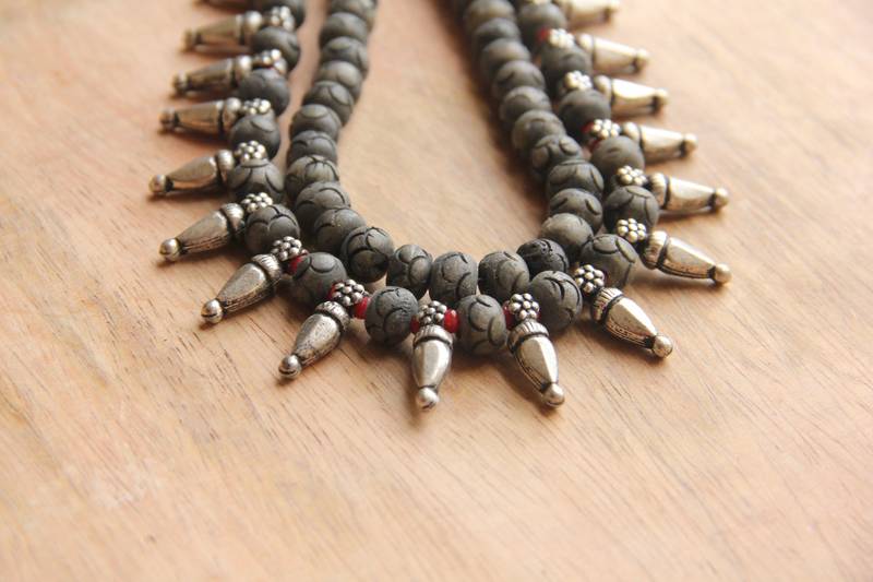 Grey necklaces