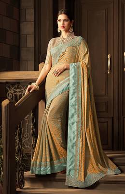 Multicolor embroidered art silk sarees saree with blouse 1