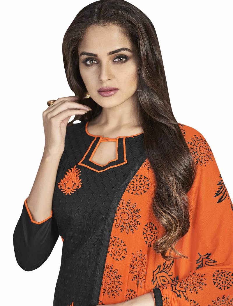 black chikankari blouse