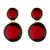 Red emerald   earrings