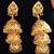 3 Tier Layered Jhumka Temple Gold Plated Earrings