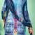 Blue printed cotton salwar with dupatta