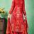 Light-red printed cotton salwar with dupatta