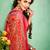 Light-red printed cotton salwar with dupatta