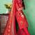 Light-red printed cotton salwar with dupatta