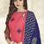Pink embroidered cotton salwar with dupatta