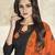 Black embroidered cotton salwar with dupatta