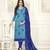 Blue embroidered cotton salwar with dupatta