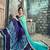 Turquoise Embroidered Georgette Saree With Blouse