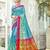 Sky Blue Woven Cotton Silk Saree With Blouse