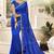 Blue Embroidered Georgette Saree With Blouse