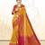Orange Woven Cotton Silk Saree With Blouse