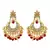 Maroon Color Imitation And Kundan Earrings