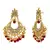 Maroon Color Imitation And Kundan Earrings