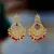 Maroon Color Imitation And Kundan Earrings