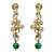 Green Color Kundan Necklace With Earrings