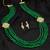 Green Color Kundan Necklace With Earrings