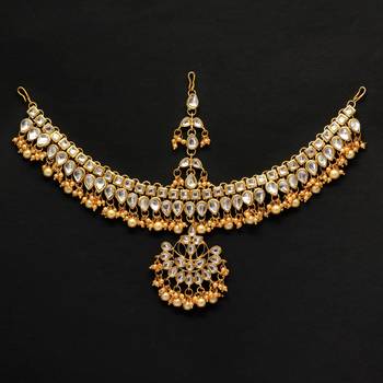 Gold Color Kundan Work Matha Patti 1