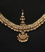 White Color Kundan Work Matha Patti