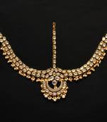 White Color Kundan Work Matha Patti