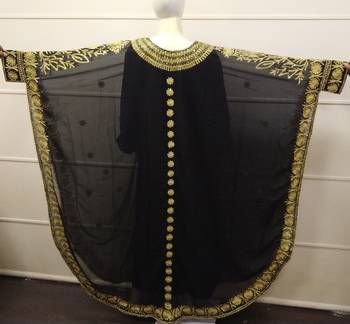 Balck Embroidered Georgette Islamic Farasha 3