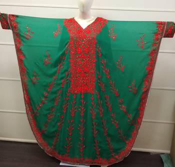 Green Embroidered Georgette Islamic Farasha 1