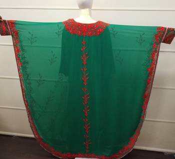 Green Embroidered Georgette Islamic Farasha 3