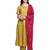 Inddus Yellow  Cotton Printed Unstitched Dress Material With Dupatta