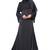 Black Color Waist Belt Style Lycra Burkha With Hijab For Women