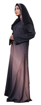 Multi Color Printed Nida Abaya Burkha With Hijab Dupatta For Women 3