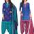 Multicolor Printed Synthetic Unstitched Salwar Kameez With Dupatta