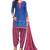 Multicolor Printed Synthetic Unstitched Salwar Kameez With Dupatta