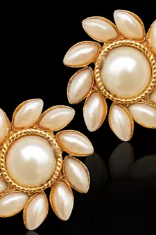 Traditional south INDIA Stone Kundan bollywood studs set in golden base